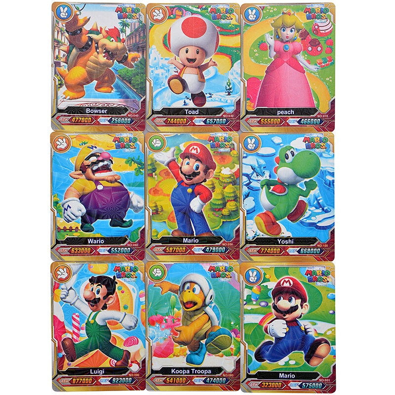 New Super Mario Collection Cards Adventure Racing Architecture Series Limited Trading Card Games Toy For Children regali di compleanno
