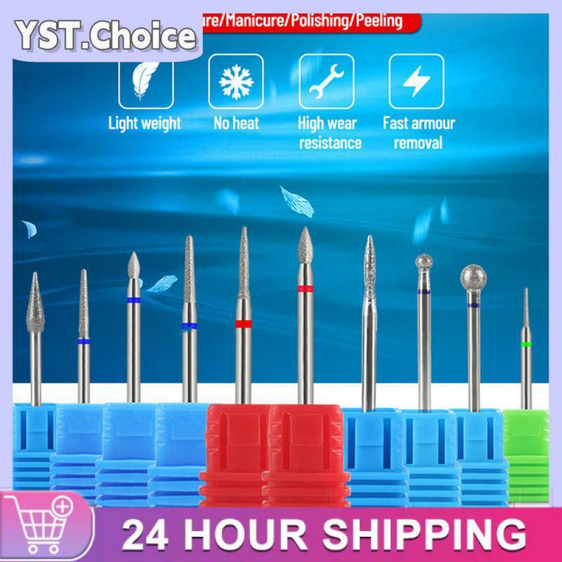 Nail Sanding Milling Cutters Ceramics Cutters Nail Drill Bit Cuticle Clean Tools Nail File Grinding Head Accessories