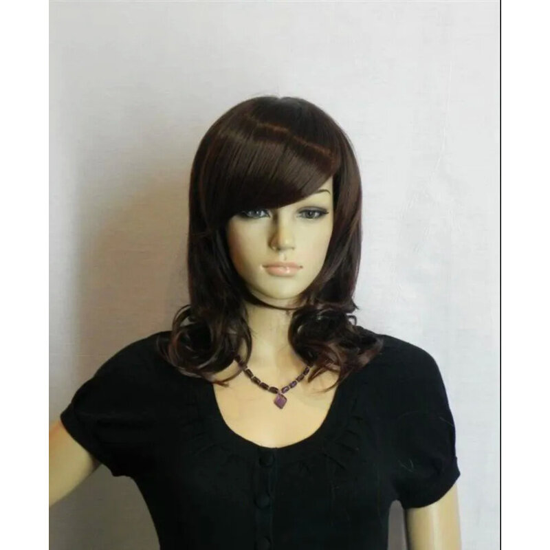 Peruka LL >>> modna peruka nowe seksowne damskie krótkie ciemnobrązowe peruki