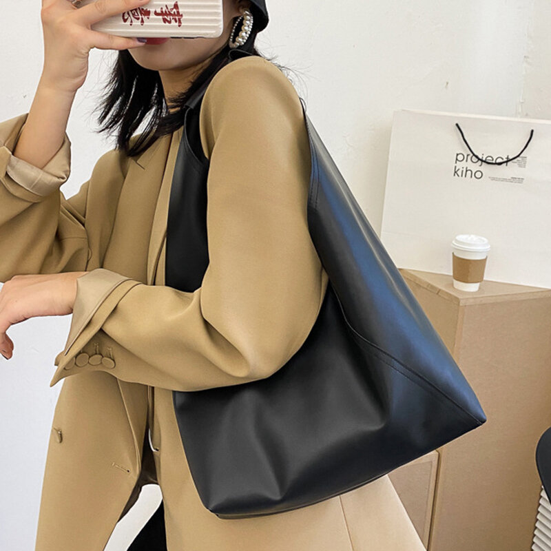 Torebki damskie ze skóry PU torebki damskie koreański INS Fashion Brand torby na ramię biały/czarny/brązowy projekt torby na zakupy dla kobiet Ladies