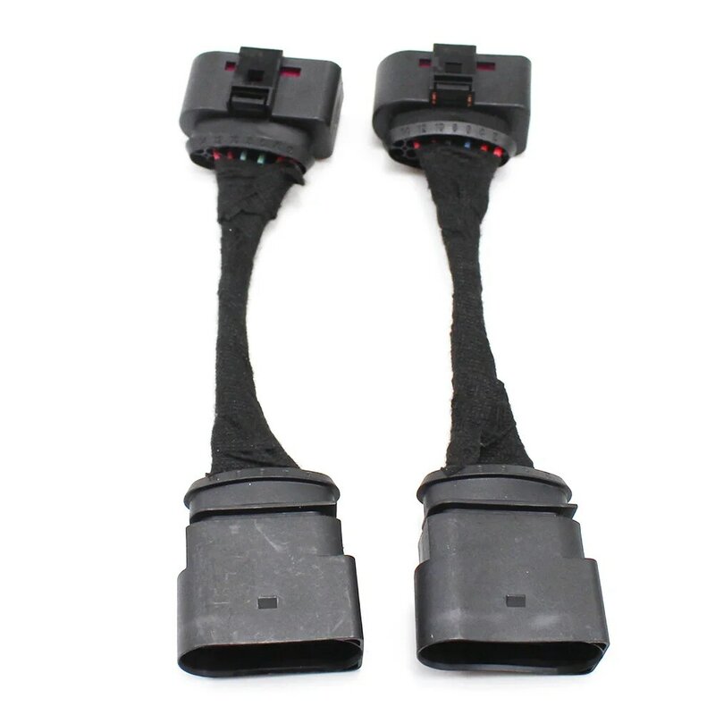Aksesori Mobil 2 Buah Lampu Xenon 10 Sampai 14 Pin Kabel Harness Konektor Plug Adapter 1J0973737 1J0973835 Cocok untuk VW Golf MK6
