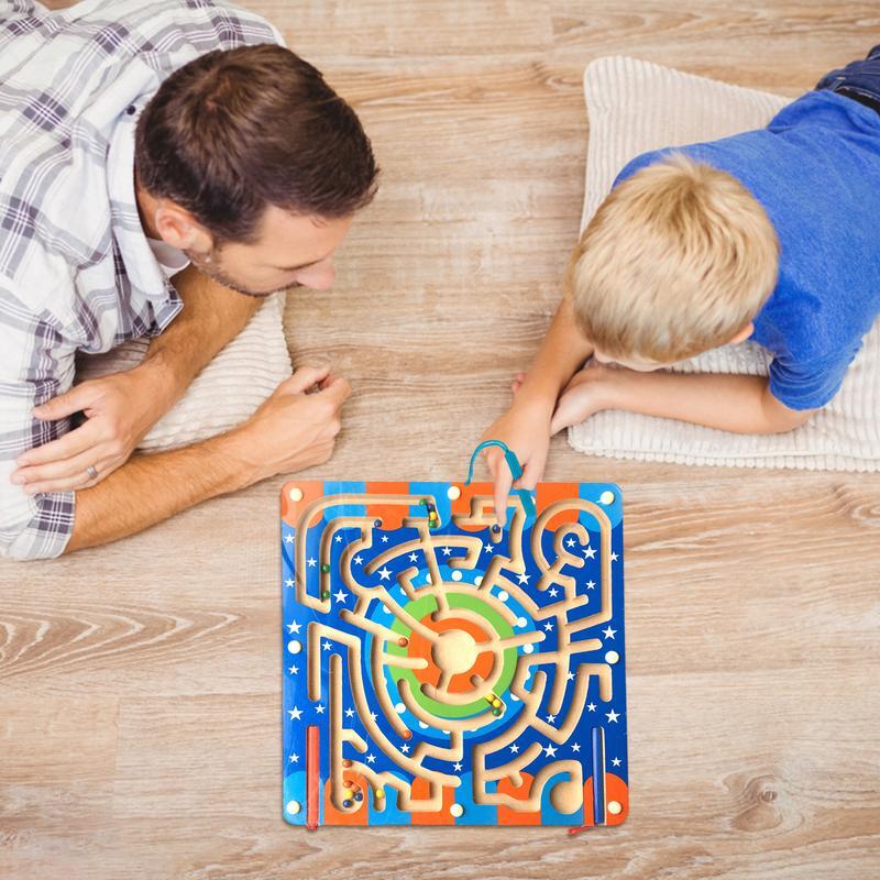 Magnetic Color Sorting Board Wooden Magnet Puzzle Montessori Magnet Color And Counting Maze Montessori Fine Motor Skills Toys
