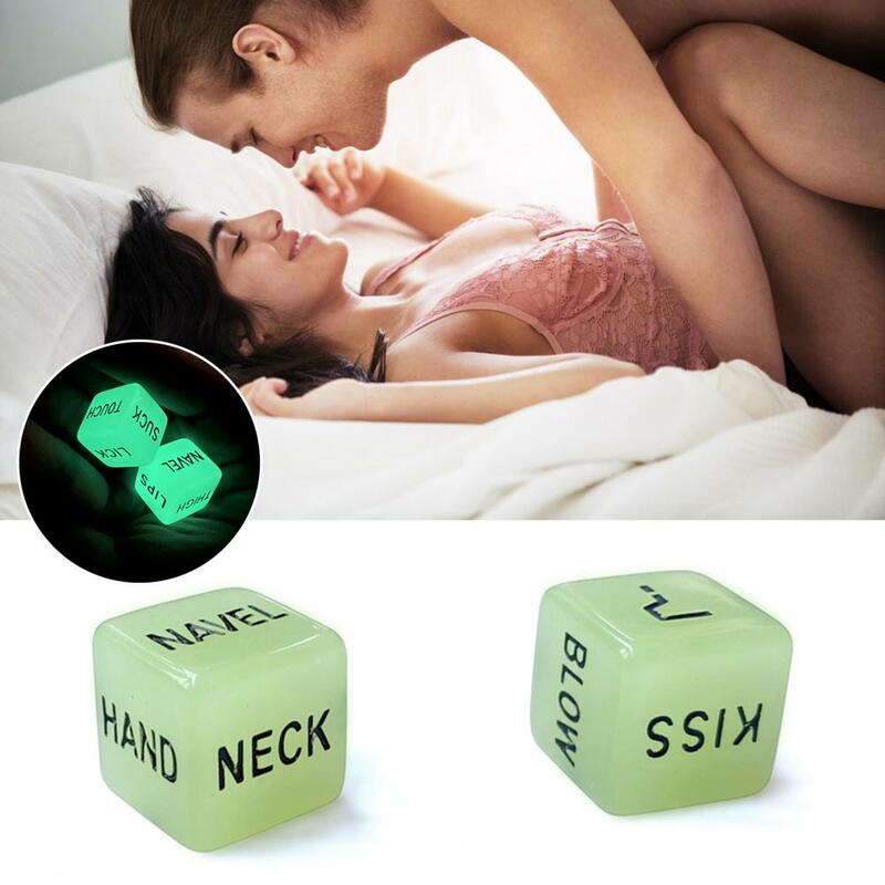 Adult Sex Dice Game Exciting Glow-in-the-dark Dice Set for Couples Fun Relief Effect Toys with Wear-resistant for Couples