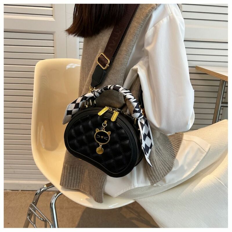 Pu Leather Crossbody Bag Simple Large Purses Messenger Bag with Belt Handbag Girl