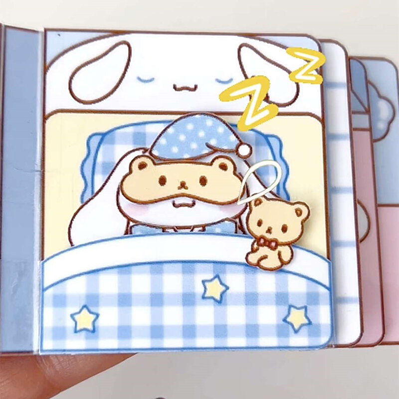 Sanrio Cinnamoroll el libro silencioso sin cultivo My Melody pompurin Kuromi Pachacco, lindo Material de dibujos animados, juguete hecho a mano para niñas