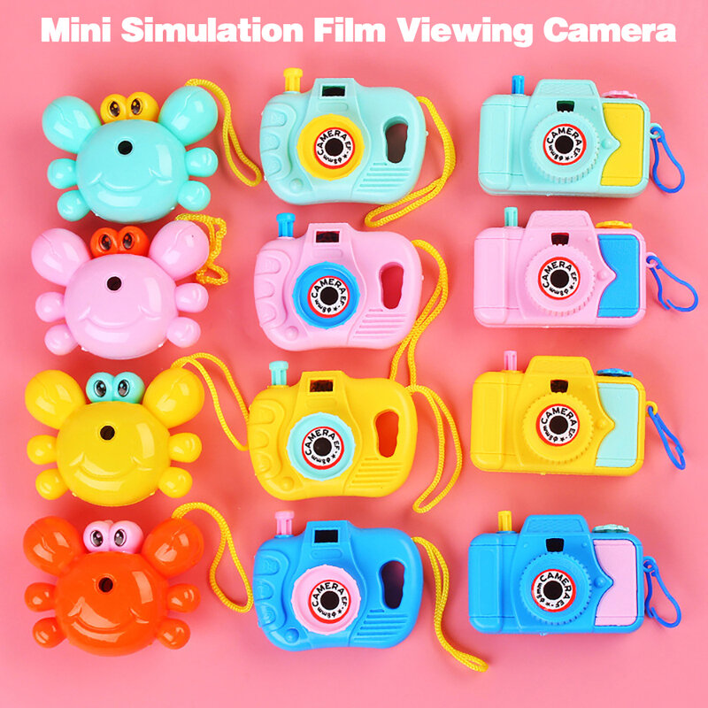 Mini Cute Simulation Kaleidoscope Camera, Brinquedo infantil, Movie Viewing Camera, Color Cognition, Sem baterias, Baby Gift