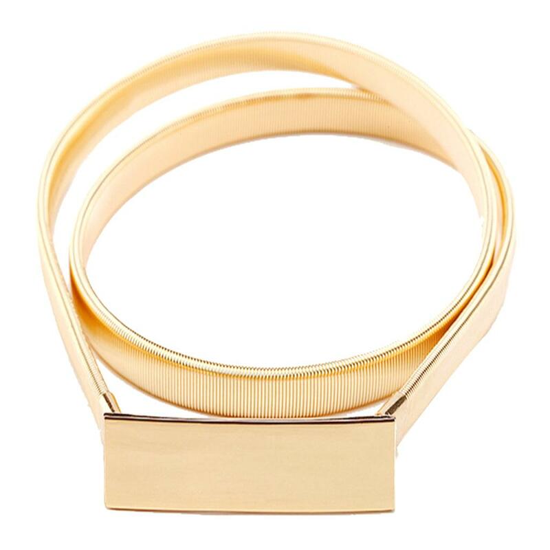 Metal Decorative Belt Waist Belt Elastic Waist Belt for Dresses
