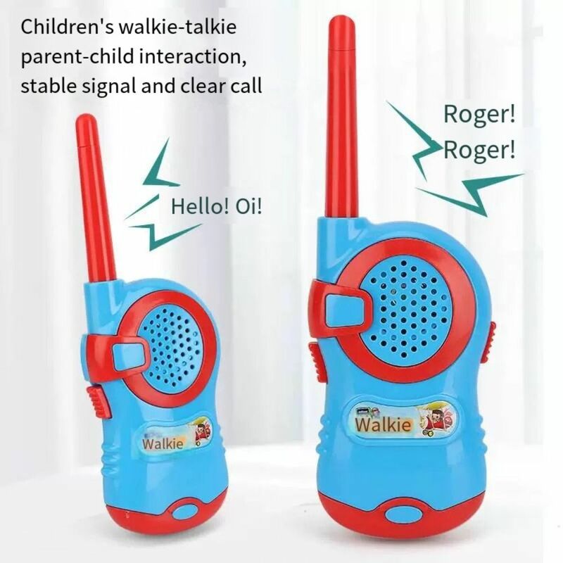 Детские рации для детей, игрушки для мальчиков и девочек, Мультяшные портативные электронные двусторонние радиостанции большого радиуса действия, 2 шт. в упаковке