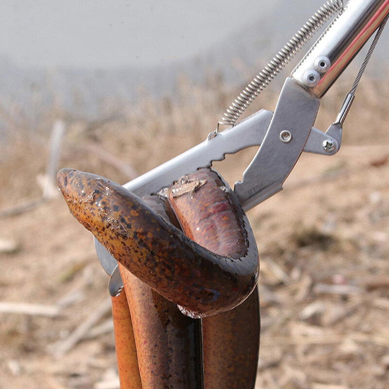 1Pc 1.2/1.5M Dobrável Snake Catcher Tongs Multipurpose Aço Inoxidável Wide Jaw Reptile Grabber Vara Ferramenta Para Pegar Cobras