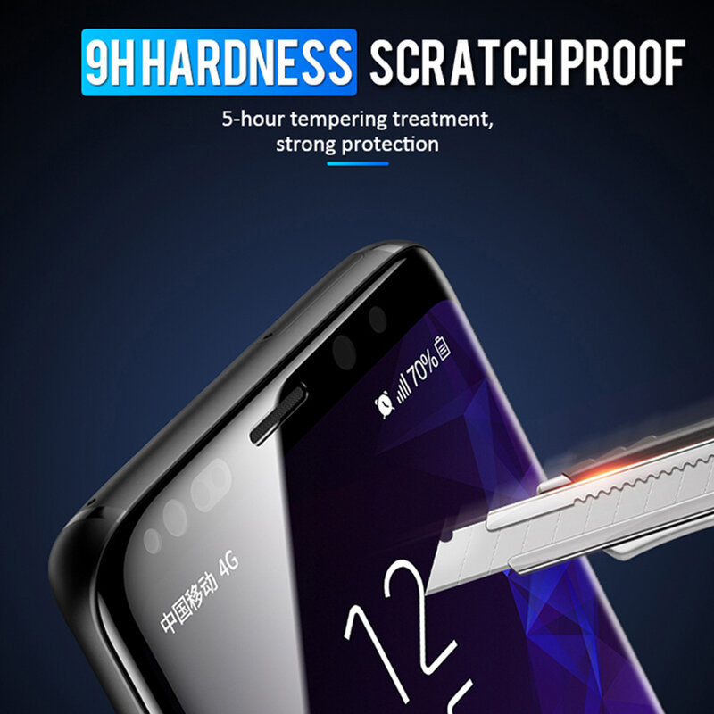 2 Stück Abdeckung für Samsung Galaxy S9 S8 plus S20 Ultra S10 E S7 Rand gehärtetes Glas Schutz folie Telefon Displays chutz folie