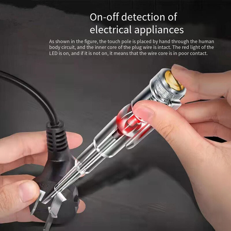 Długopis testowy wielofunkcyjny długopis testowy indukcyjny B09 podświetla pojedyncza lampa Tester śrubokręt części do narzędzi długopis testowy wysokiej jakości