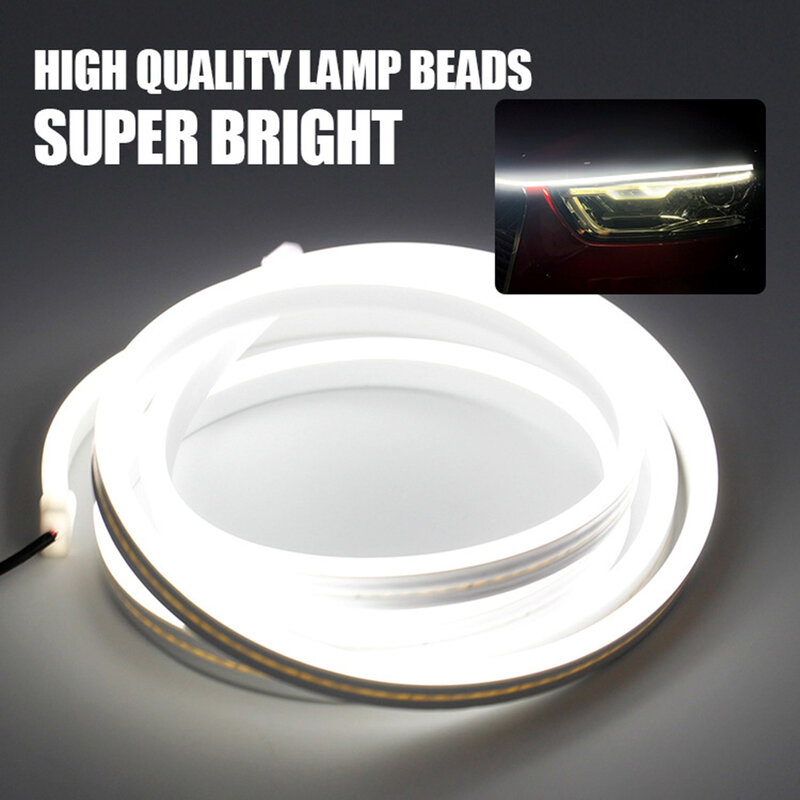 Durable High Quality Replacement Hood Light Part Lighting PVC Running Silicon 12V Strip Car Parts Daytime Dynamic