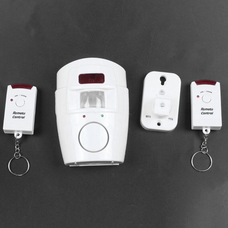 System alarmowy do domu bezprzewodowy detektor + 2x zdalne piloty Alarm czujnik ruchu na podczerwień Pir bezprzewodowy Monitor alarmowy