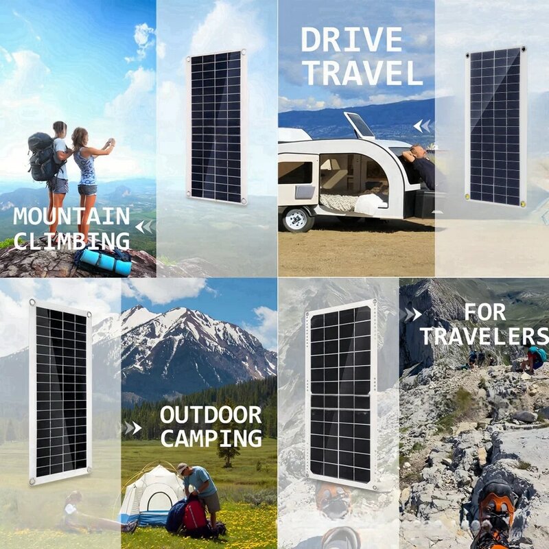 1000W pannello solare 12V cella solare 10A-100A Controller Kit piastra solare per telefono RV auto Caravan casa campeggio batteria esterna