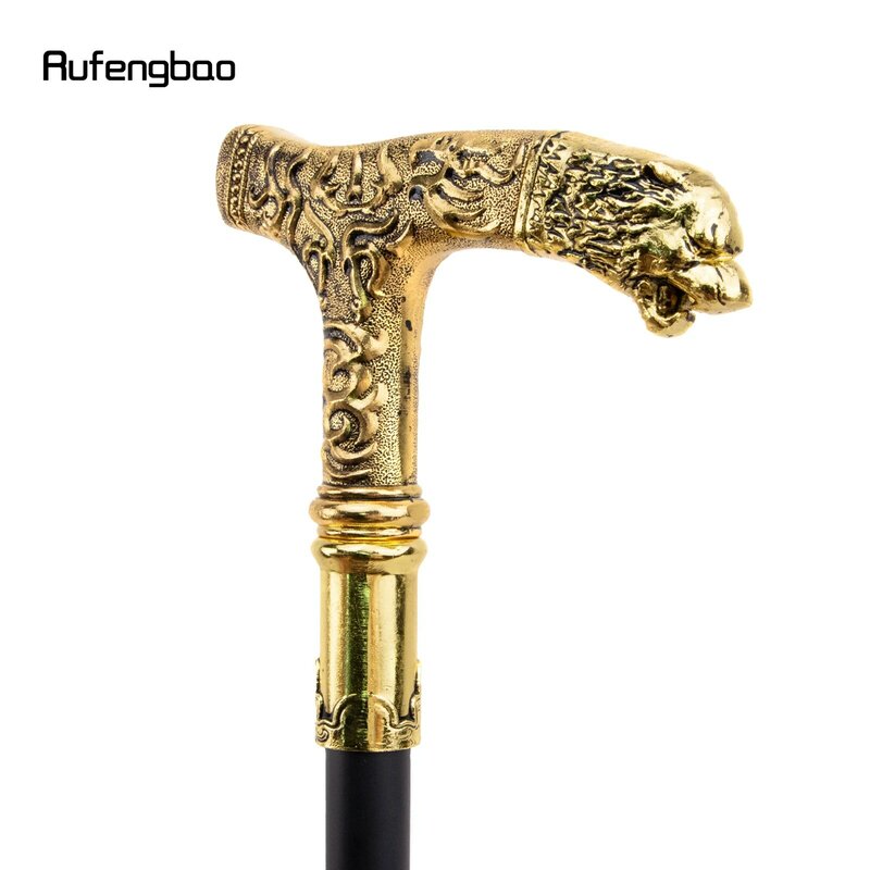 Золотая Тигровая ручка, роскошная трость со скрытой пластиной, модная трость для самообороны, трость для косплея, трость 90 см