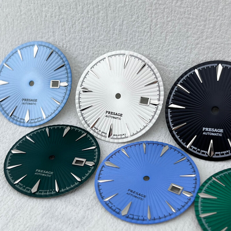 35mm radial pattern cocktail day calendar without luminous lettering suitable for NH36 movement custom watch accessories