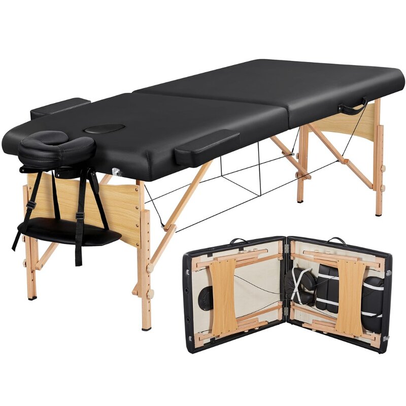Mesa de masaje portátil para extensiones de pestañas, mesa de tatuaje, 28 "de ancho, altura ajustable, cuna para cara de salón