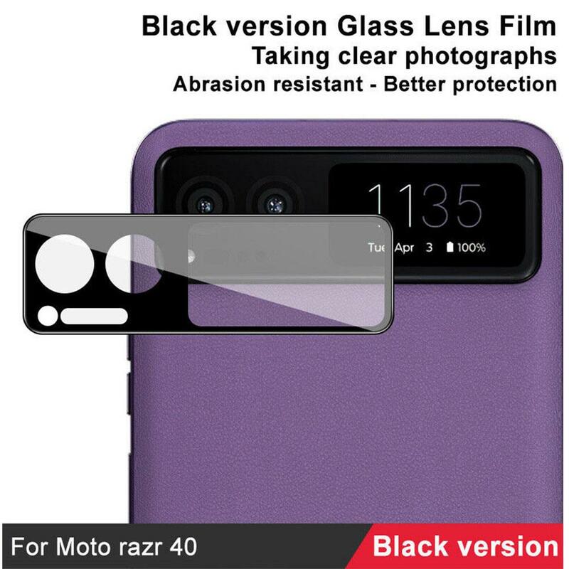 Lente de cámara trasera de vidrio templado para Razr 40, protector de pantalla de cubierta completa antiarañazos para Razr 40 F N0e7