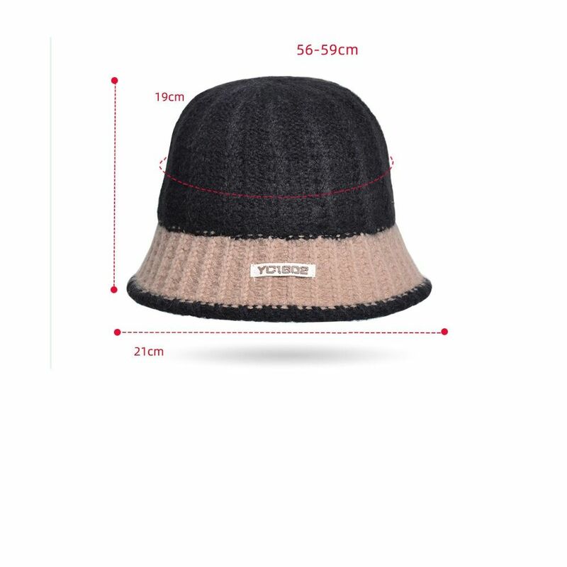 Cold-proof Knitted Fisherman Hat Retro Versatile Autumn Winter Cap Fashion Warm Basin Hat Women Lady Female Girl