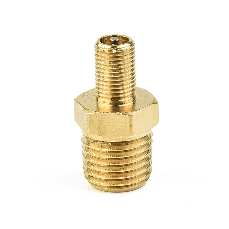 1/4 Inch NPT Solid Nickel Plated Brass Air Compressor Tank Fill Valve Solid Nickel Plated Brass With Installed Core And Black Pl