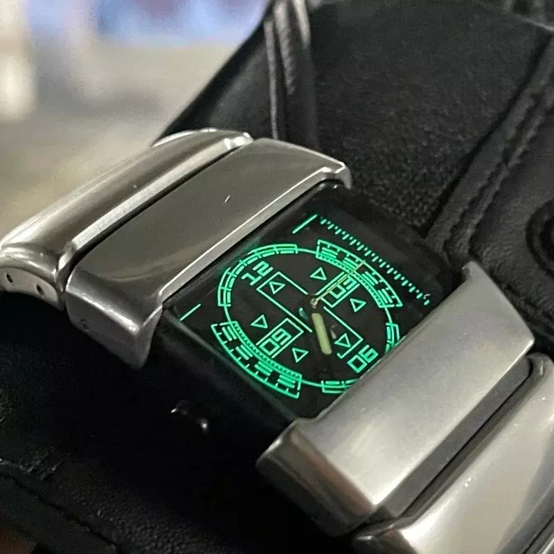 Alien Original Y2K แบบไม่นาฬิกากลไกแนวโน้มแฟชั่นสายรัดย้อนยุค Jam Tangan elektronik ขนาดเล็ก