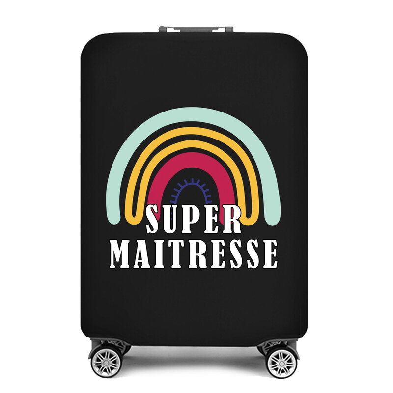 Reizen Koffer Cover Maitresse Print Reiziger Essentials Accessoires Elastische Beschermhoes Voor 18-28 Inch Stof Bagage Covers
