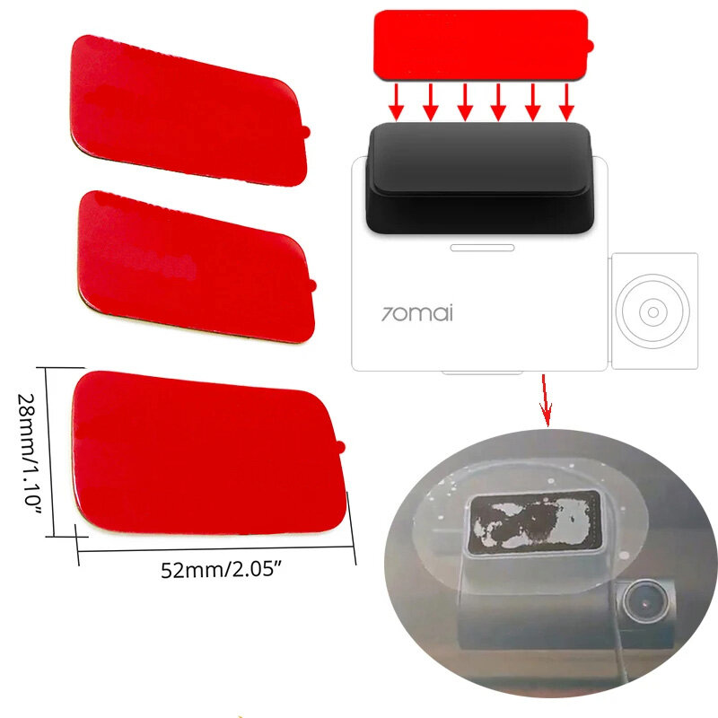 Электростатическая наклейка и термостойкий клей для видеорегистратора 70mai pro d05, подходит для видеорегистратора 70mai pro D05