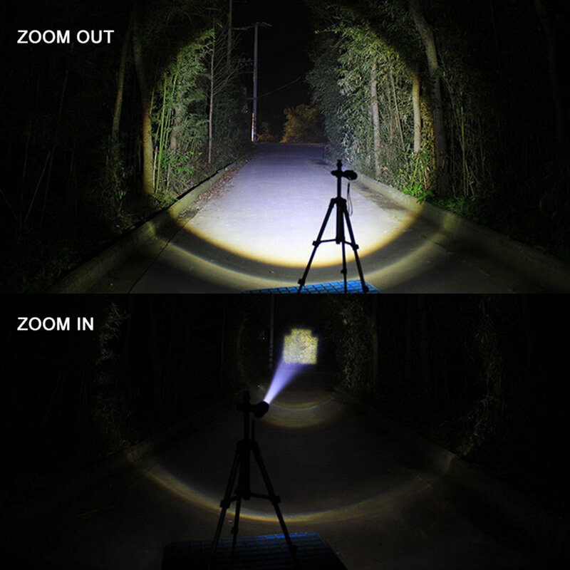 ミニ充電式LED懐中電灯,xpe + cob,ビーズ,100メートルの照明,冒険,キャンプなどに使用される距離。