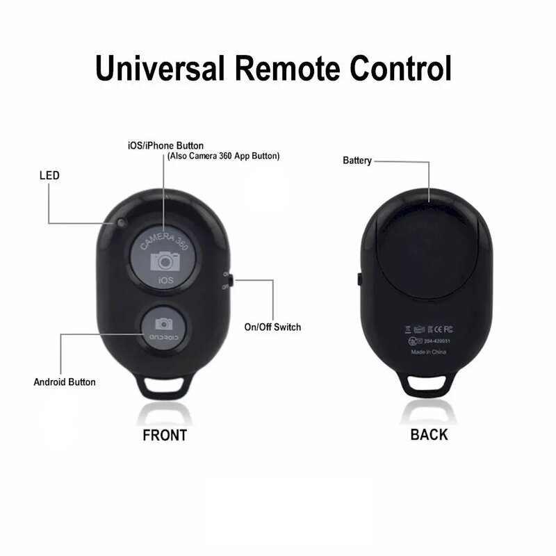 Botón disparador para accesorios de selfie, adaptador de controlador de cámara, control de fotos, botón remoto compatible con Bluetooth, selfie