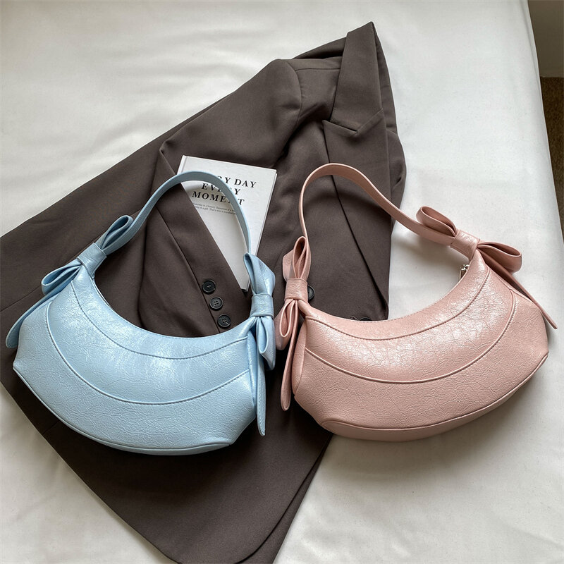 Black Shoulder Bag For Women French Style Black Underarm Handbag Large Capacity Dumpling Bag Designer Hobo bolsa feminina Silver