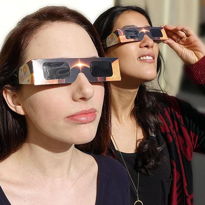 Gafas de Eclipse Solar de papel, lentes para ver, gafas de Eclipse Lunar, vidrio de Eclipse Solar Total