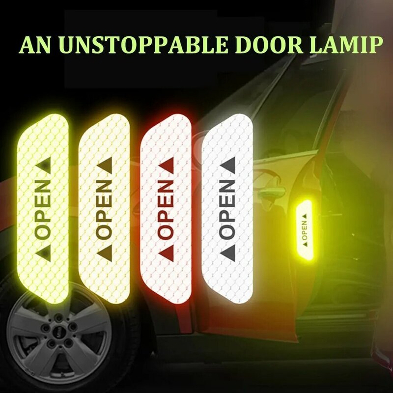 Откройте дверные наклейки, светоотражающие наклейки, безопасные наклейки, открытая светоотражающая пленка, Противоударная полоса для двери автомобиля