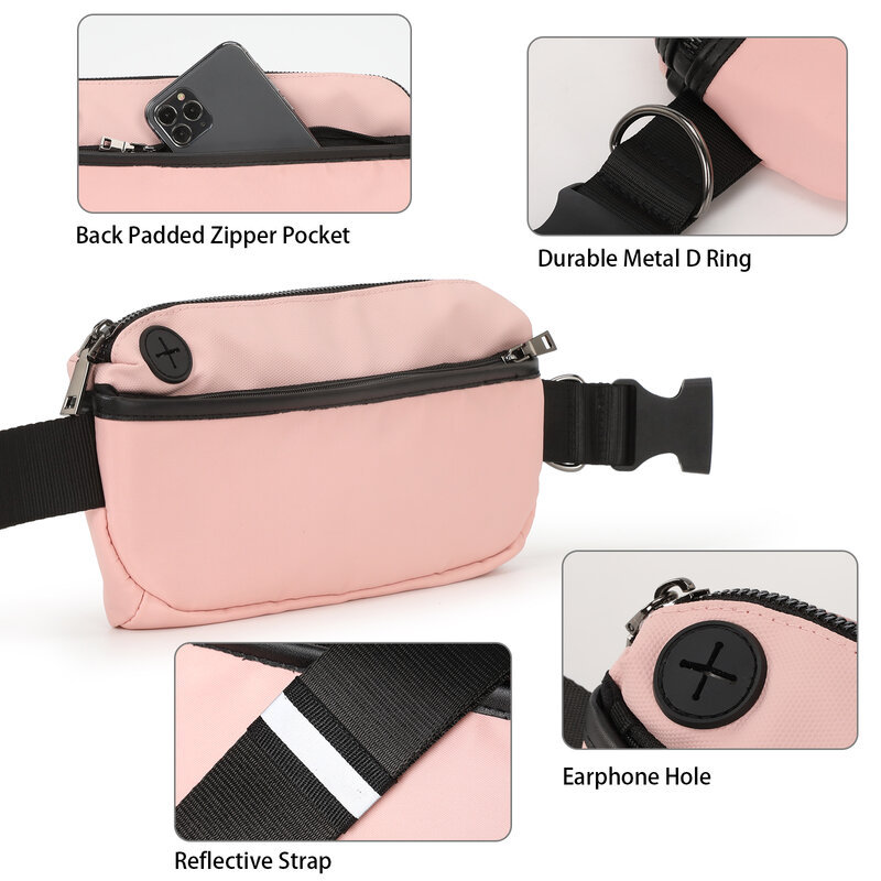 Waist Bag Women Men Fashion Casual Chest Handbag Unisex Sports Travel Purse Pocket Shoulder Crossbody Belt Bags