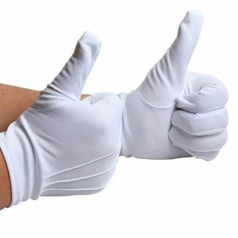 1 para trzy-wytrzymałość białe zabezpieczenie w pracy cienka etykieta odbiór Wenwan krąży parada wojskowe rękawice bezpieczeństwa wydajności