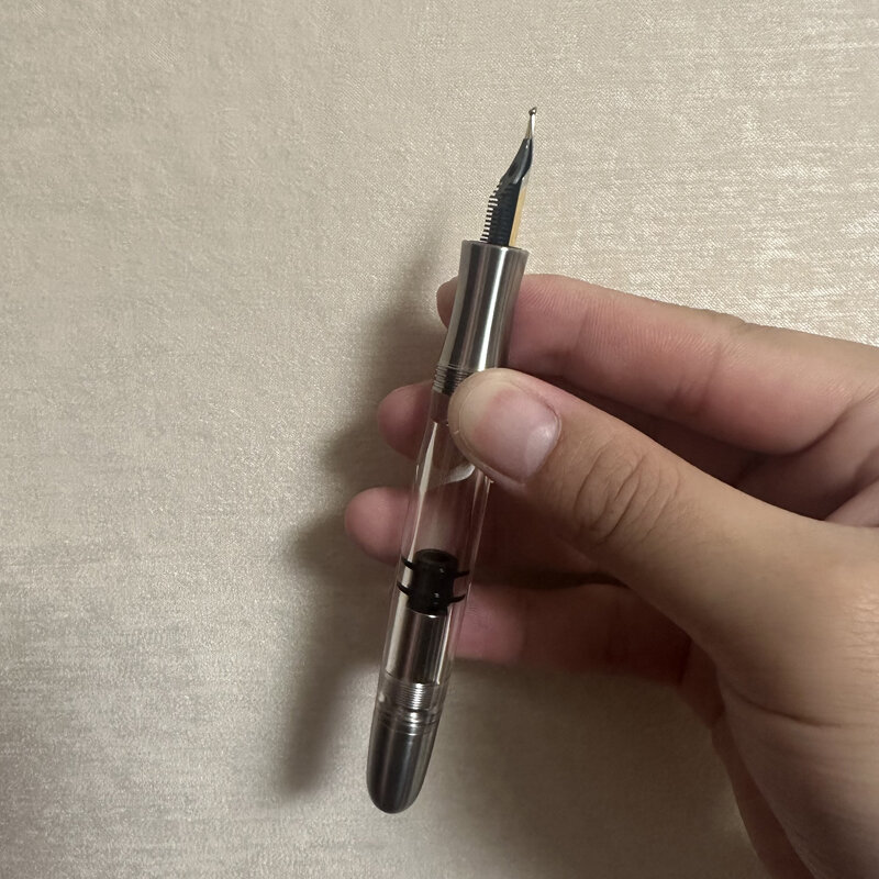 Ручка перьевая Asvine P36 с поршневым наполнением, ручка с плоским наконечником из титана и акрила, для офиса
