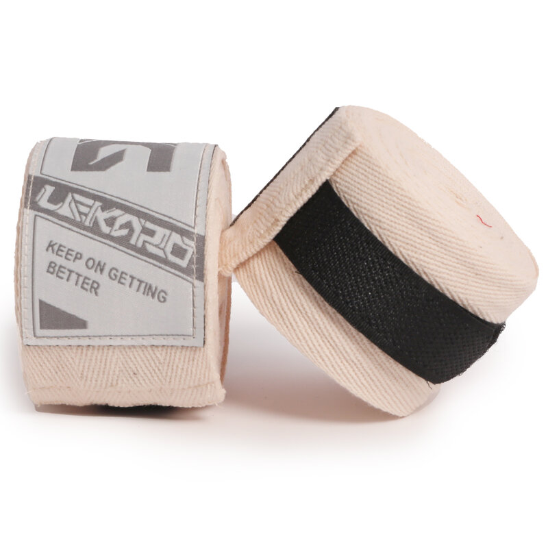 Lekaro-Bracelet de boxe en coton, 2 rouleaux de 4m, bande de poignet, Sanda, Muay Thai, boxeur rond, entraînement sportif