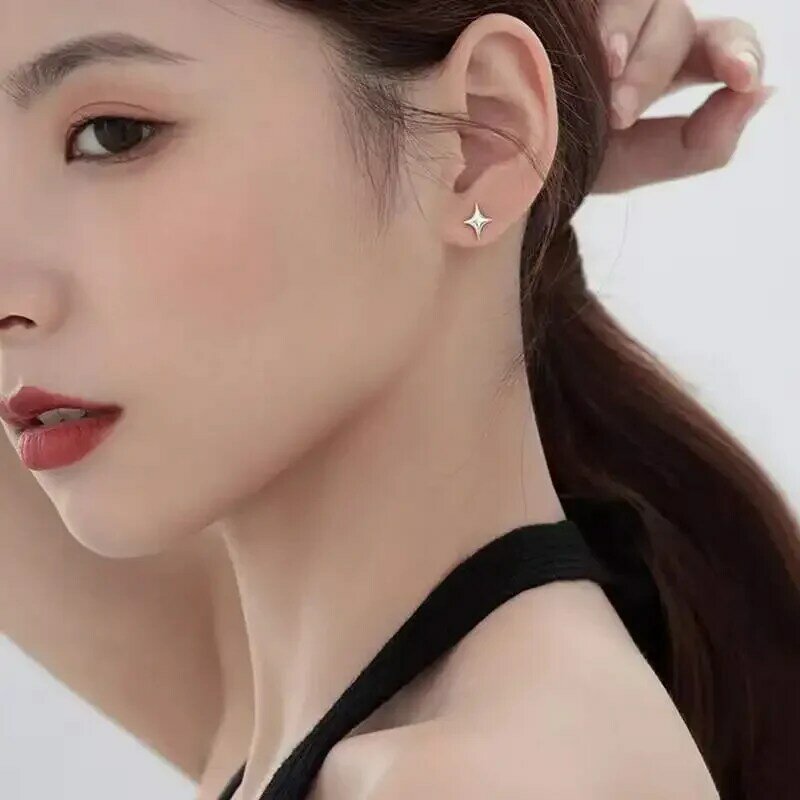 Fashion Silver Gold Color Star Stud Earrings Women Girl Gift Cute Banquet Asymmetry Jewelry Dropshipping Wholesale