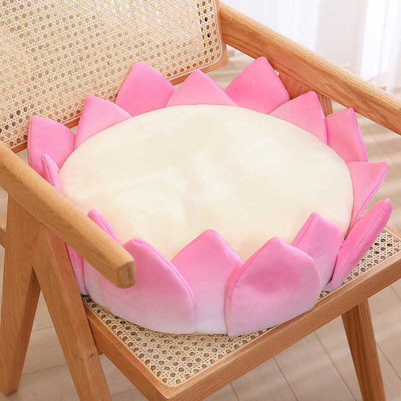 New Creative Lotus Flower Plush Pillow Cushion Cartoon Anime Stuffed Plants Plushies Doll Soft Toys Throw Pillows for Home Decor