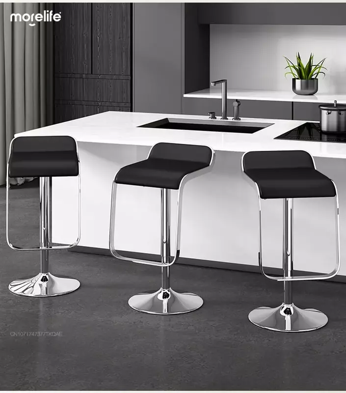 Taburetes de Bar modernos, silla de cajero con diseño Simple, escritorio frontal, silla de Bar cómoda y duradera, taburete alto, función giratoria
