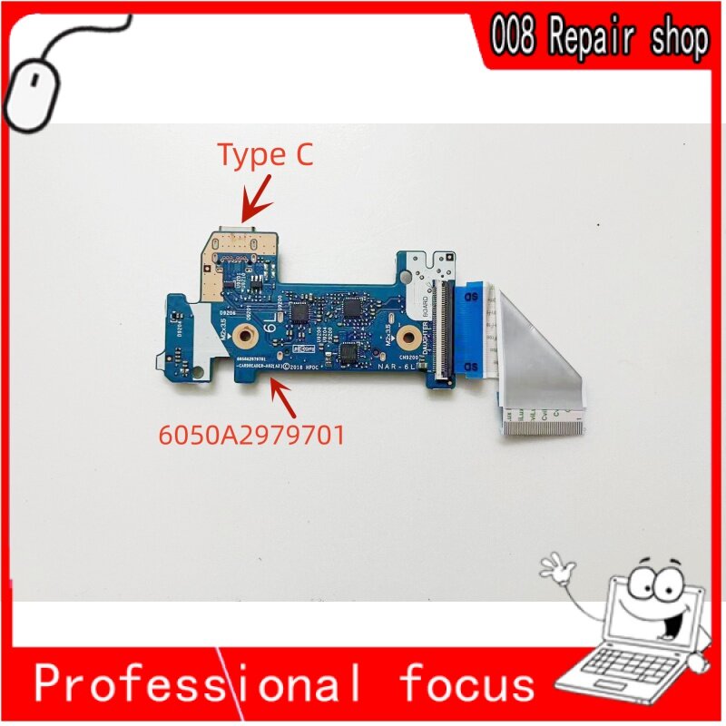 USB 3.1 tipo C leitor de cartão, placa de alimentação original, apto para HP 14S-CR, 14-DK, 14-CK, 14-CF, Laptop, L24483-001, 6050A2979701, 100% testado OK