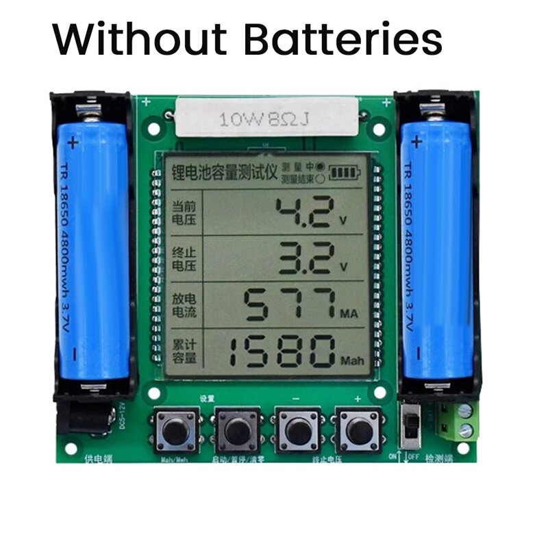 Bateria De Lítio Real Capacity Tester 18650 Como Mostrado Ah Load Tester Module, Módulo Multifuncional de Alta Precisão Digital, 1 Pc