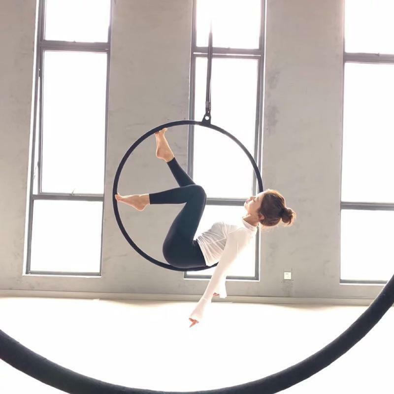 Anello da appendere ad aria alta Yoga anello da appendere per ginnastica acrobatica in acciaio inossidabile puntelli per danza aerea anello da appendere per il Fitness