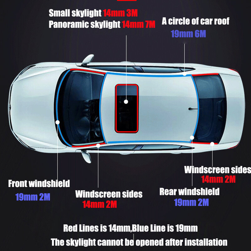 รถซีลยางขอบแถบปิดผนึกอัตโนมัติหลังคากระจกรถยาง Sealant Protector ซีลซีลหน้าต่างสำหรับ Auto