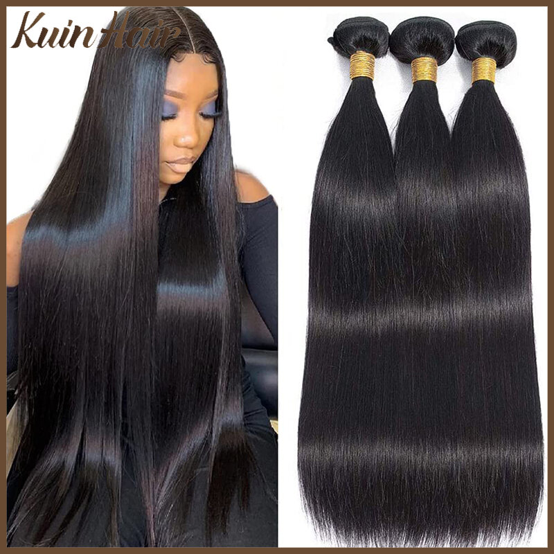 Straight Hair Bundle Peruvian  Remy Human Hair Extensions For Black Women Natural Color 100% Real Human Hair 10-30inches 100g/pc
