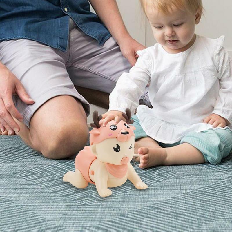 Infant Crawling Toys Musical Light Up Crawling Toys For Babies Toddler Interactive Early Educational Toy Birthday Gift For 6-12