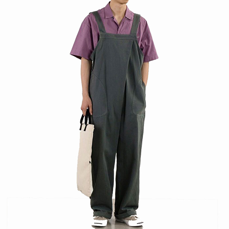 Mono holgado de estilo japonés para hombre, ropa de calle de gran tamaño, a la moda, informal, para el trabajo
