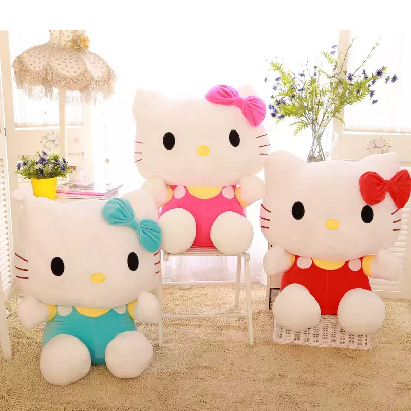 Hello Kitty Cartoon Plush Toy, Rosa, Bonito, Kawaii, Presente De Aniversário, 20cm