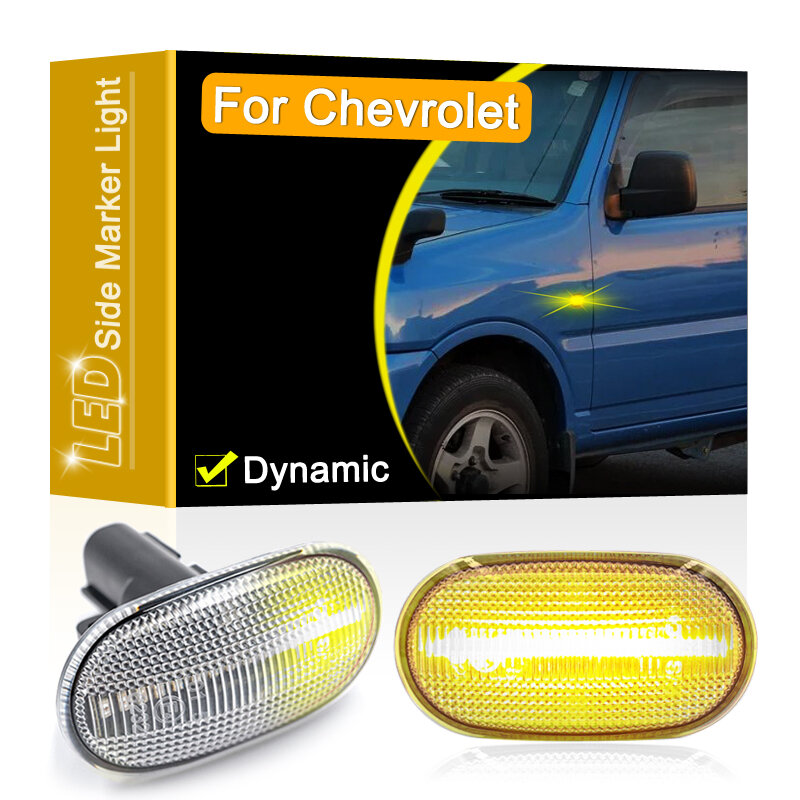 Conjunto de lámpara de marcador lateral LED dinámico de lente transparente de 12V para Chevrolet Cruze HR52S 2006/05-UP, luz intermitente secuencial