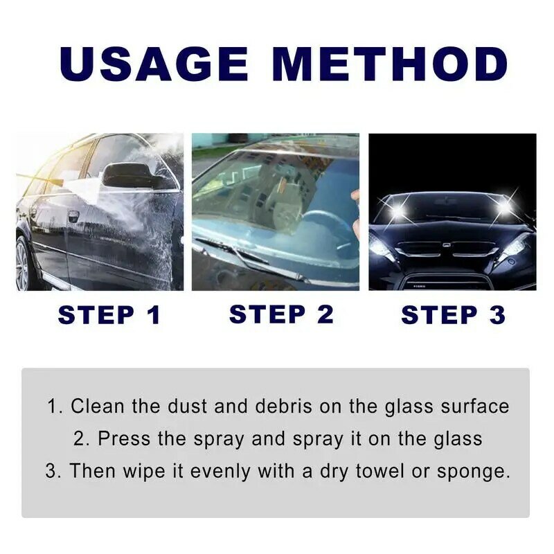 Samochód Anti Fog Spray intensywna ochrona przednia szyba samochodu anty-mgiełka do twarzy środek intensywnie wytrzymałe okulary Anti mgła Spray dla