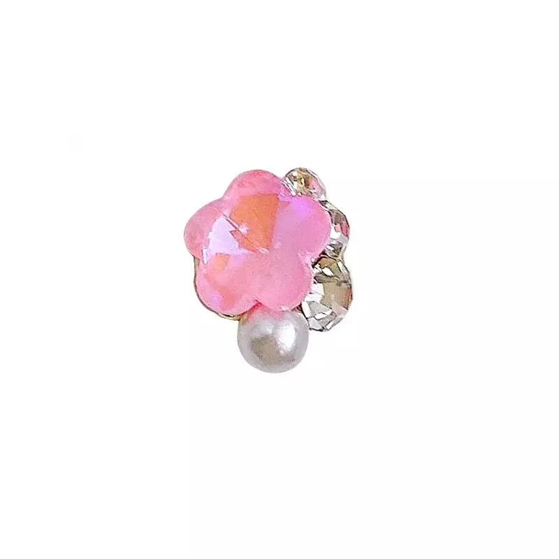 小さな不規則な形のマニキュアダイヤモンドジュエリー,真珠と蝶,創造的なデザインの装飾品,10個